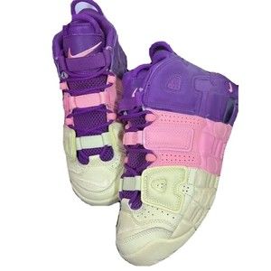 Nike Air More Uptempo "Lucky Charms" Sneakers Unisex, Women AV8237-800 Sz 7Y
